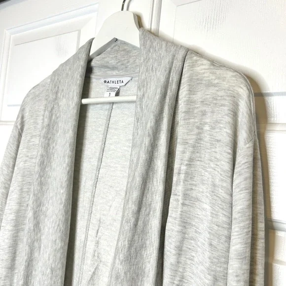 Athleta Pranayama Restore Wrap Cardigan Sweater Heather Gray Size S - Picture 4 of 8